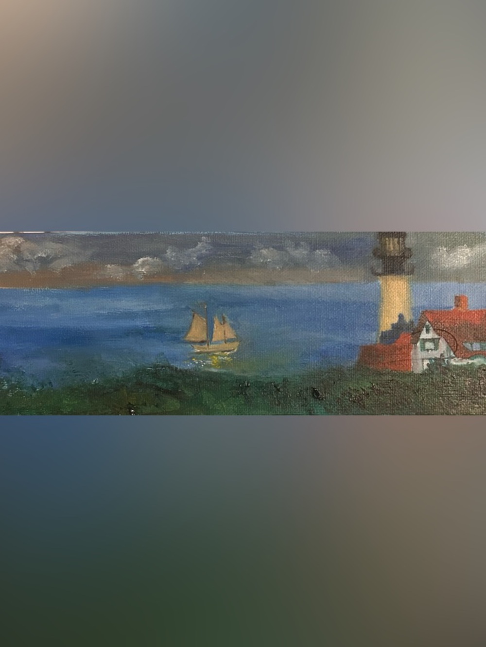 “Blue On Each Side” Oil Painting  - Alluglyfaces